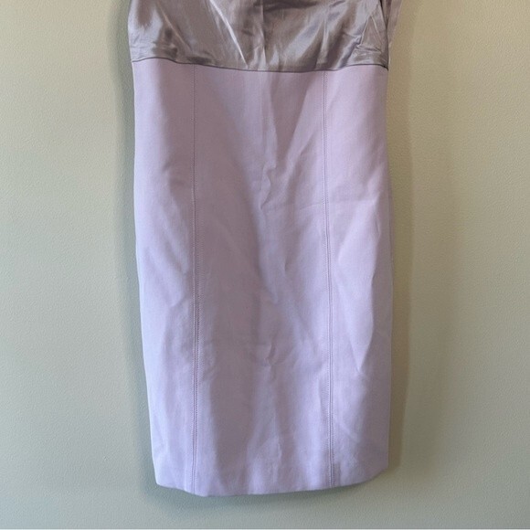 Cinq a Sept Karina Cowl Neckline Silk Satin Mini Dress in Lilac Size 10 - Picture 4 of 11